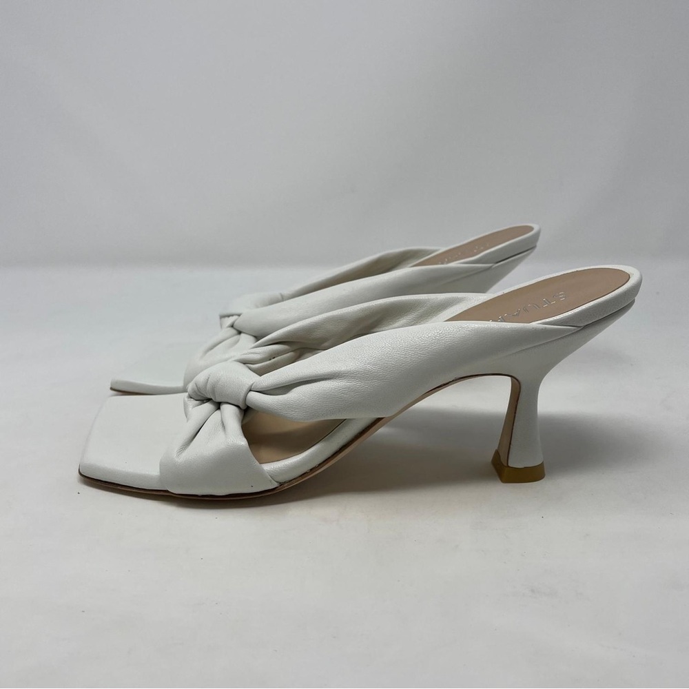 Stuart Weitzman Playa 75 Knot Sandal in White Leather - NWT - Picture 10 of 16